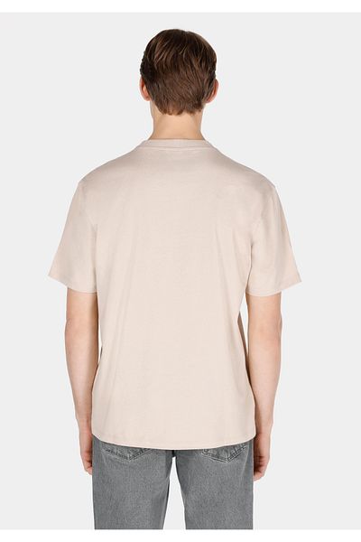 Colin's Comfort Fit Round Neck Solid Men's Stone Short Sleeve T-Shirt