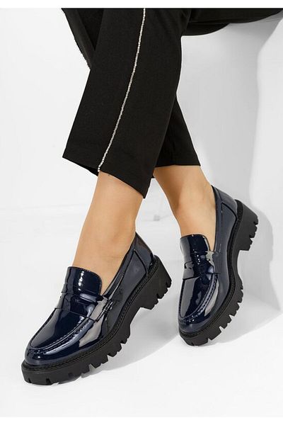 B T Shoes Mocasini cu talpa groasa Zampa navy