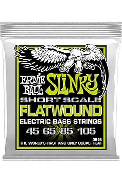 TRENDMEN Ernie Ball Normal Slinky Flatwound Short Scale Electric Bass Instrument Strings 45-105 Caliber (P028