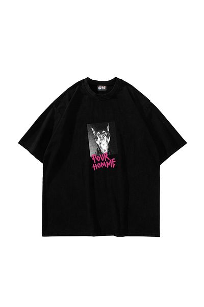 Sekizbiraltı 24/1 Τυπωμένο Unisex Μαύρο μπλουζάκι Oversize