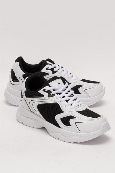 Liger Faylon Unisex Αθλητικά Παπούτσια - Σόλα με κορδόνια, Λευκό Μαύρο