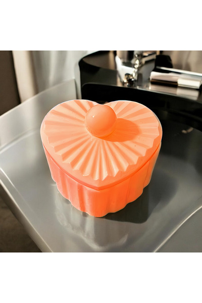 Home Organizator pentru cutie de bijuterii în formă de inimă – Recipient pent...