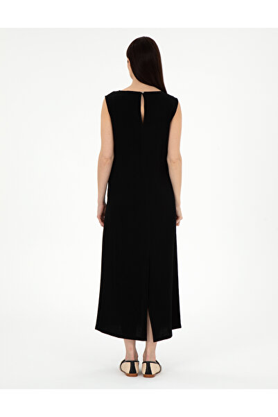 Pierre Cardin Siyah Regular Fit Dokuma Elbise 50301066-VR046