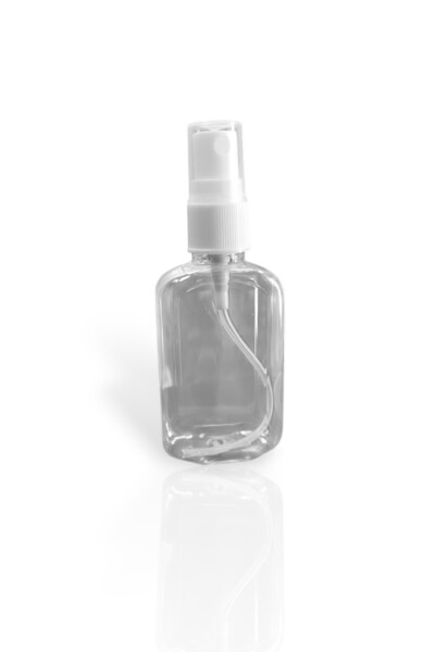 50 ML KARE ŞEFFAF BOŞ PET ŞİŞE - BEYAZ PARMAK SPREY ( 10 ADET )