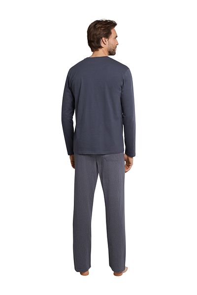 Schiesser Pyjama Ebony Schlafanzug Pyjama Schlafmode Bequem
