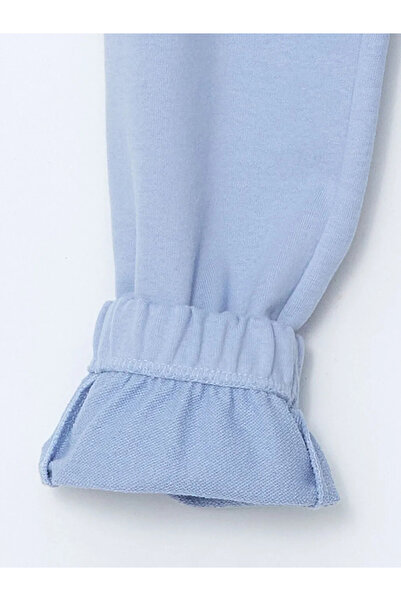 LC Waikiki LCW Kids Mavi Beli Lastikli Stitch Baskılı Kız Çocuk Jogger Eşofman Altı