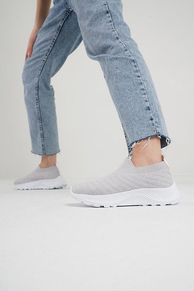 Beyond Women's Gray Knitwear Sneaker Byndsnkk30