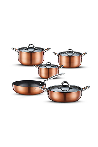 Brioni Copperfield 9 Piece Fireproof Non-Stick Induction Ceramic Cookware Set