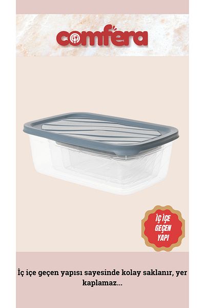 BAGER MARKET Practical Meal Container, Freezer and Freezer Container - Microwave Safe