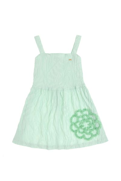 U.S. Polo Assn. Girl's Aqua Green Woven Dress 50299341 -Vr048