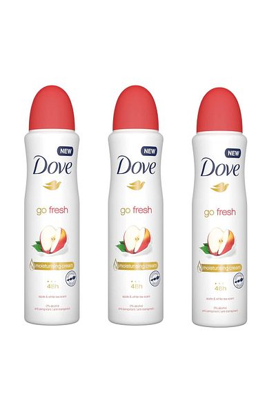Dove مزيل العرق دوف جو فريش برائحة التفاح والشاي الأبيض 150 مل × 3