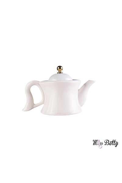 Miss Betty Boğaziçi Sadem Porcelain Teapot White Color