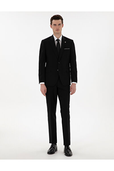 Pierre Cardin Siyah Slim Fit Yün Takım Elbise 50305448-VR046