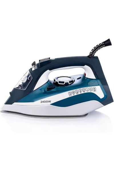COOYA Steam Iron,2400W,380ml,Ceramic-Coated Soleplate,Anti-Calc,Self-Clean,35g/min Continuous Steam