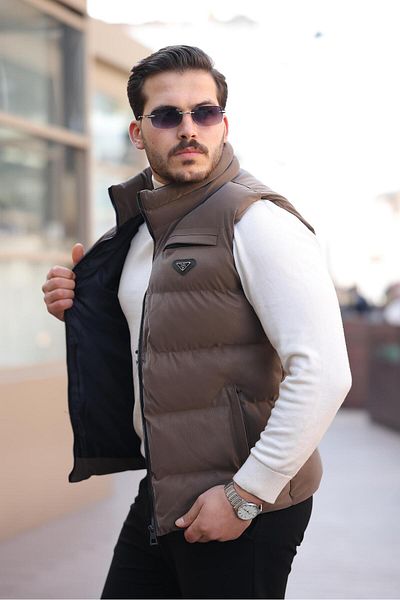 ByTrend Емблема Карбонова кожена жилетка PLDP 2959-1_60270-1