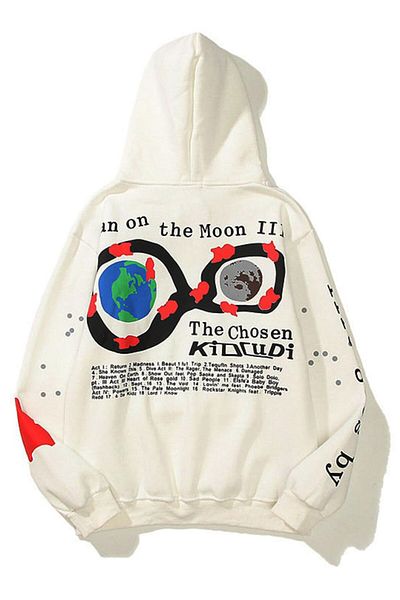 Trendiz Kid Cudi Man Of The Moon 3 White Unisex Sweatshirt Hoodie