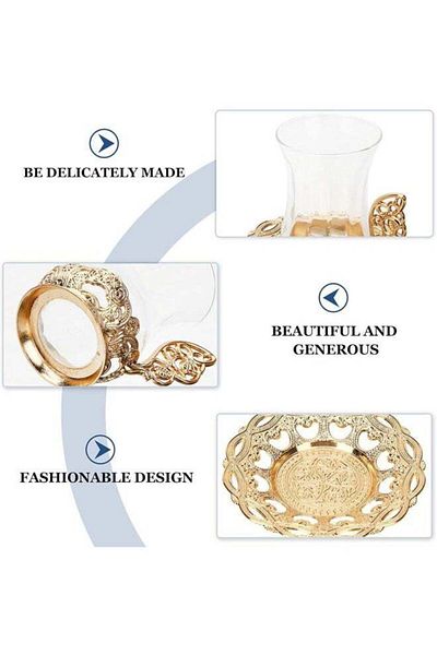 fulina Coffee Cup Set,Including Cup,Saucer Holders and Spoon, Suitable for Wedding Parties/Daily Gatherings
