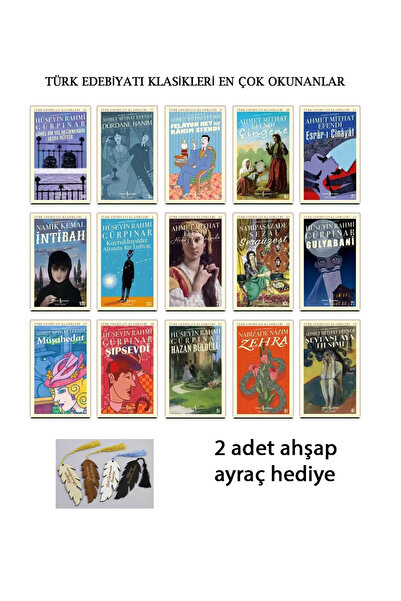 TÜRKİYE İŞ BANKASI KÜLTÜR YAYINLARI Türk Edebiyatı Klasikleri 15 Kitap Set-kitap Setleri-hüseyin Rahmi Gürpınar Gulyabani-intibah