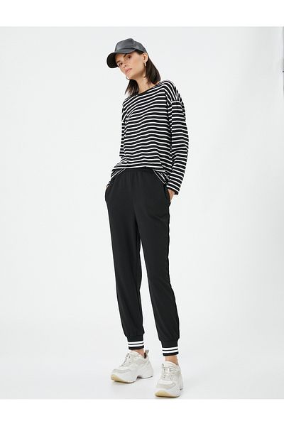 Koton Jogger Sweatpants with Ribbed Pocket Detail