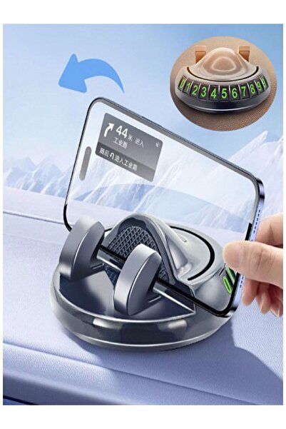 Özasya AVM 360° Dönebilen Yapışkanlı Numaratörlü Araç Telefon Tutucu