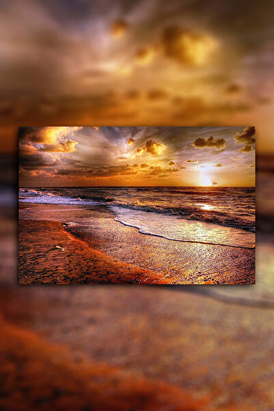 Hediyeler Kapında Günbatımı Kanvas Duvar Tablo 90x130