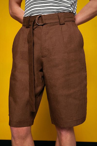 GIESTO PANTALONI SCURT 100% IN MARO
