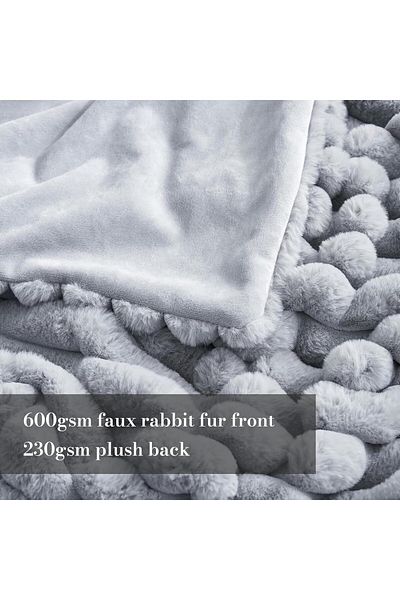 COOYA Super Soft Cozy Throw Fleece Blanket for Couch, Anti-Static Microfiber Bed Blanket,200*230cm Grey