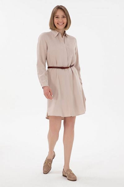 U.S. Polo Assn. Women's Sand Mini Length Woven Dress 50301228-Vr085