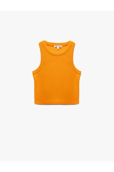 Koton Halter Neck Ribbed Slim Fit Crop Women's Tank Top