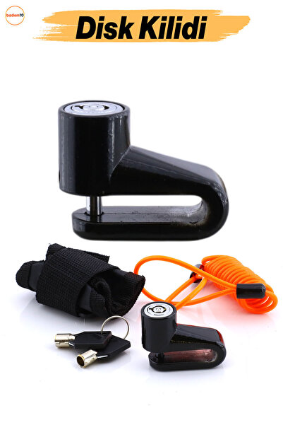 Badem10 Disk Kilidi Motosiklet Bisiklet Disk Kilit Hatırlatma Halatlı Taşıma ...