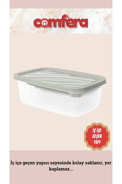 BAGER MARKET Practical Meal Container, Freezer and Freezer Container - Microwave Safe