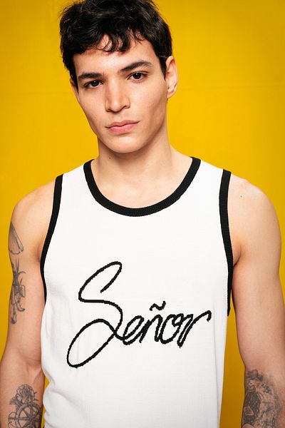 GIESTO ΠΛΕΚΤΟ ΑΜΑΝΙΚΟ ΛΕΥΚΟ T-SHIRT