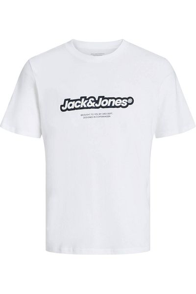 Jack & Jones Tricou JACK &JONES Vesterbro Newton Brand - 12265740-Bright White