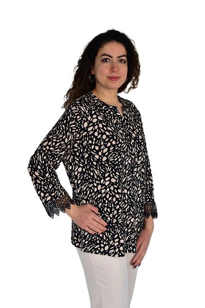wearon tekstil Γυναικεία μπλούζα με στάμπα λεοπάρ με σχέδιο BGL-ST04281