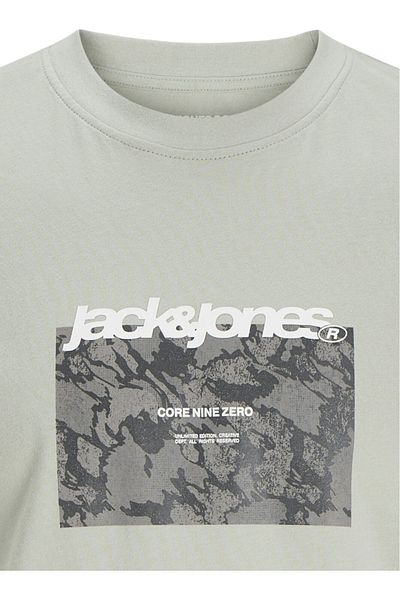 Jack & Jones Tricou JACK &JONES Tarmac Camo față JNR - 12274620-Aqua Grey