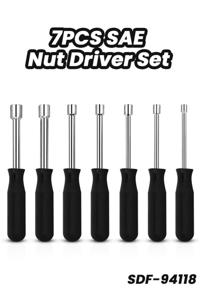 XinRui مجموعة مفكات الصواميل SAE المكونة من 7 قطع – مقابض مقاومة للحرارة، أعم...