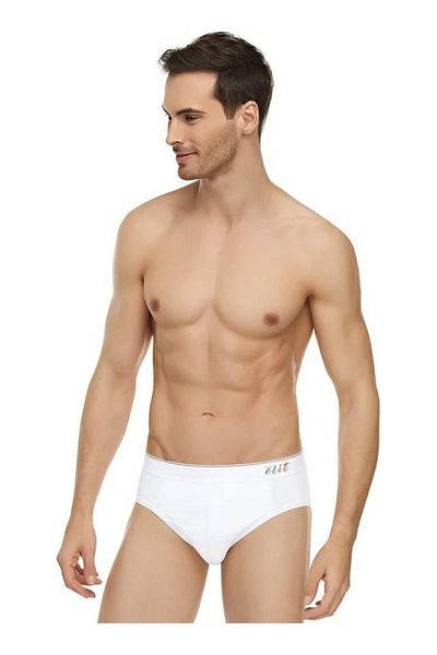 ENTAHA Tutku Elit Blue 4 Pack Ανδρικά Slip White Abani Classic Νέα σεζόν