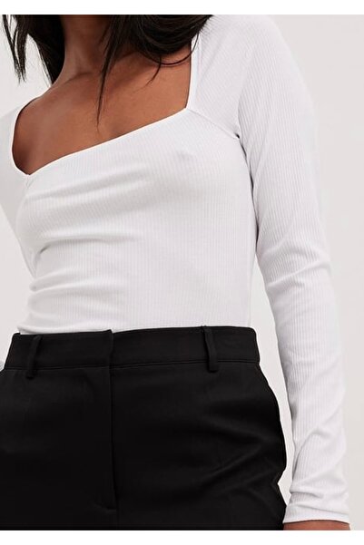 Butik Kare Yaka Fitilli Bluz