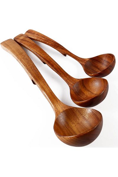 COOYA Cooking Utensils, Natural Take Wood Kitchen Utensils Set, Nonstick Hard Wooden Wooden Spoons (Brown)