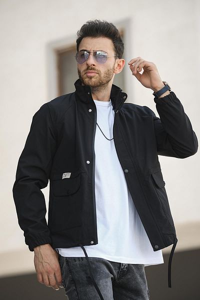 Oksit Ανδρικό εποχιακό παλτό Juan Slim Fit - Αδιάβροχο, με λεπτομέρεια από δαντέλα και κουκούλα