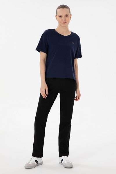 U.S. Polo Assn. Pantaloni de sport negri de damă 50300923-VR046