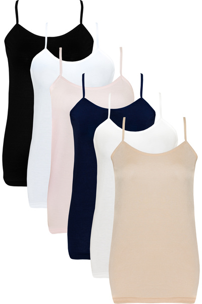 Meren Underwear 12' li Yumuşak Dokulu Premium Ip Askılı Battal Kadın Atlet