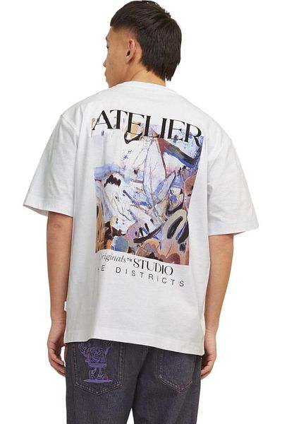 Jack & Jones Tricou JACK &JONES Brooklyn Graphic Back - 12262503-Bright White