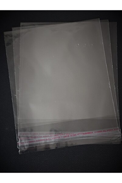 YİĞİT TİCARET Şeffaf Yapışkanlı Poşet - Opp Kendinden Yapışkanlı Jelatin Parlak Poşet 20x25 Cm - 100 Adet