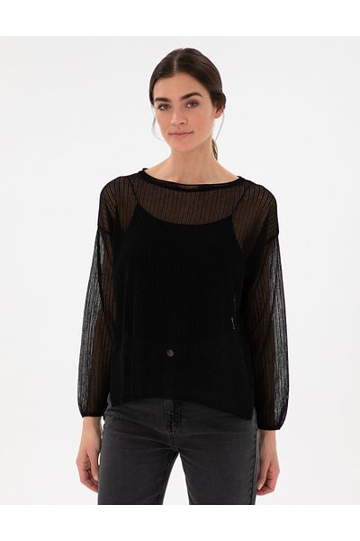 Pierre Cardin Black Oversize Sweater 50305604 -Vr046