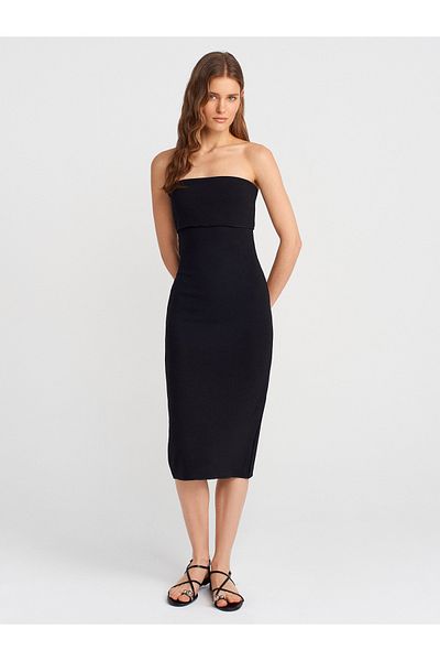 Dilvin 91422 Rochie fără bretele-Negru