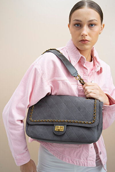 Matthew Cox Γυναικεία Τσάντα Ώμου Γκρι BYN1066