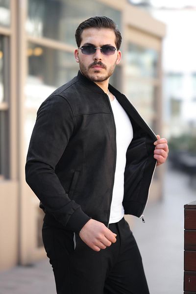 ByTrend Κολεγιακό γιακά ελαστικό σουέτ εποχιακό παλτό BL 1711_60287-1