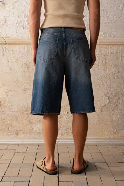 GIESTO ДЖИНСИ З ДЕТАЛЬНИМ ВИШИВАННЯМ, СИНІ ШОРТИ