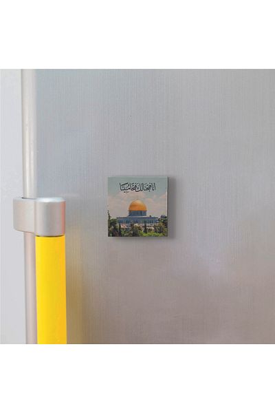 Sadrazam Cupola-Us Sahra Ierusalim - Magnet din piatră naturală imprimat Palestina 5x5 Kh-243